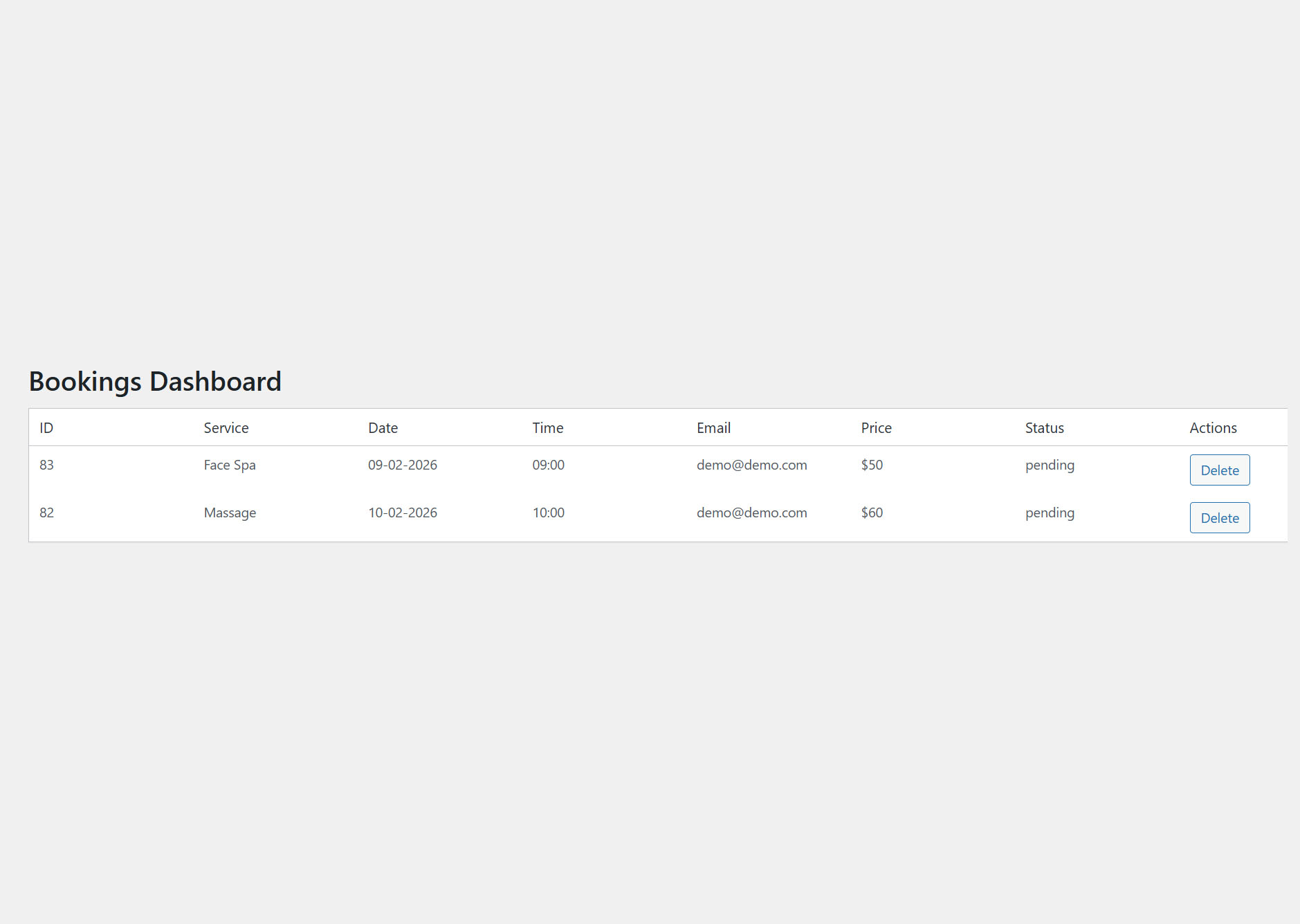 WP Service Bookings - Image 2