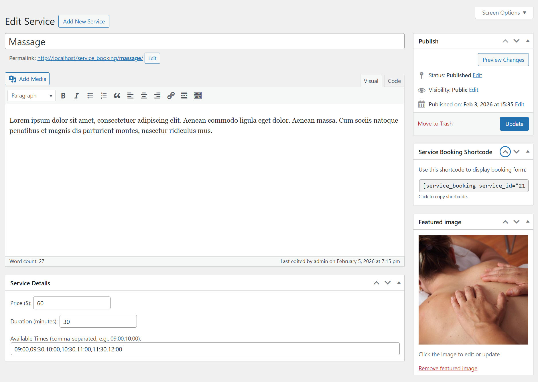 WP Service Bookings - Image 3