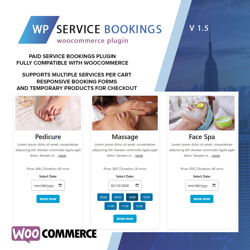 wp service bookings
